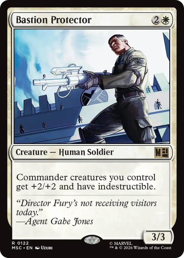 Image for Bastion Protector (Surge Foil) (122) [Commander: Marvel Super Heroes] (MSC) - Magic: The Gathering