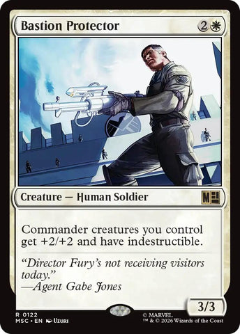 Image for Bastion Protector (Surge Foil) (122) [Commander: Marvel Super Heroes] (MSC) - Magic: The Gathering