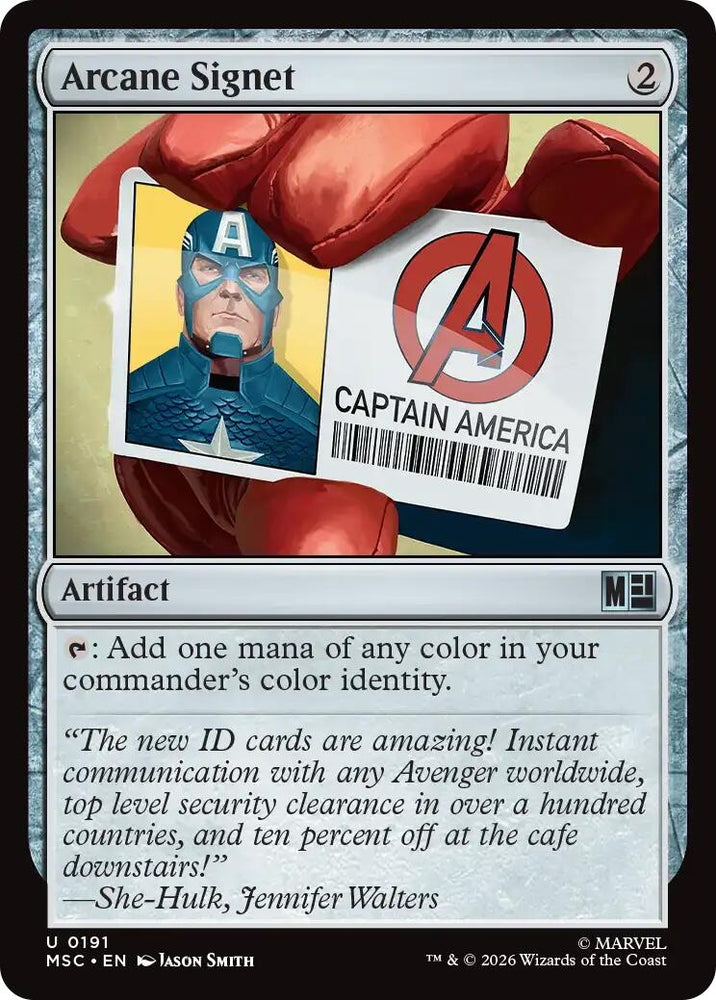 Image for Arcane Signet (0191) (Surge Foil) (191) [Commander: Marvel Super Heroes] (MSC) - Magic: The Gathering