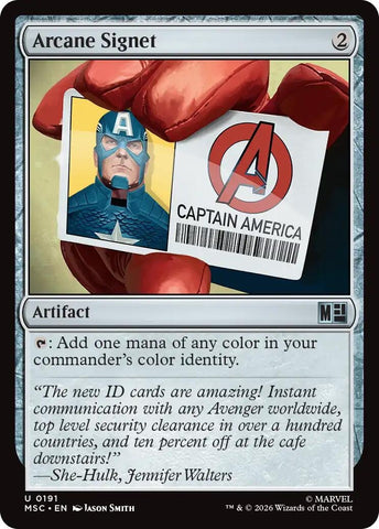 Image for Arcane Signet (0191) (Surge Foil) (191) [Commander: Marvel Super Heroes] (MSC) - Magic: The Gathering