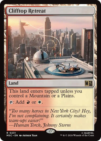 Image for Clifftop Retreat (Surge Foil) (231) [Commander: Marvel Super Heroes] (MSC) - Magic: The Gathering