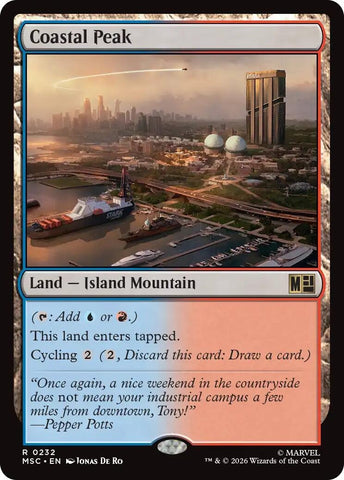 Image for Coastal Peak (Surge Foil) (232) [Commander: Marvel Super Heroes] (MSC) - Magic: The Gathering