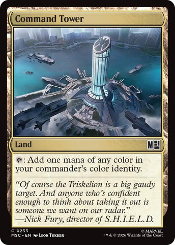 Image for Command Tower (0233) (Surge Foil) (233) [Commander: Marvel Super Heroes] (MSC) - Magic: The Gathering