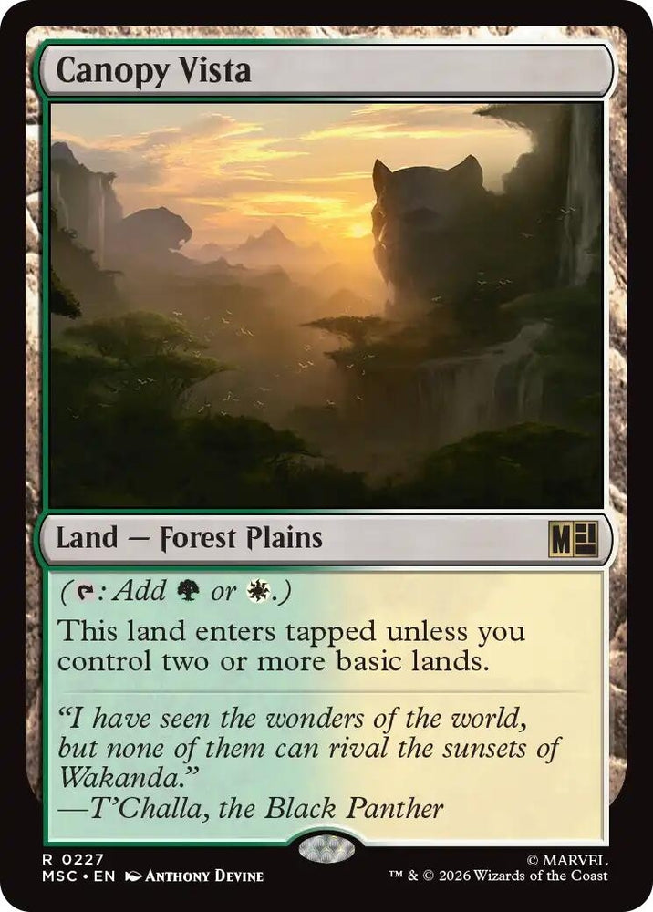 Image for Canopy Vista (Surge Foil) (227) [Commander: Marvel Super Heroes] (MSC) - Magic: The Gathering