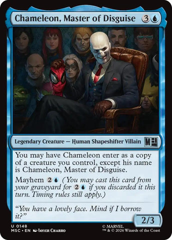 Image for Chameleon, Master of Disguise (Surge Foil) (148) [Commander: Marvel Super Heroes] (MSC) - Magic: The Gathering