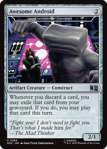 Image for Awesome Android - Containment Construct (Surge Foil) (284) [Commander: Marvel Super Heroes] (MSC) - Magic: The Gathering