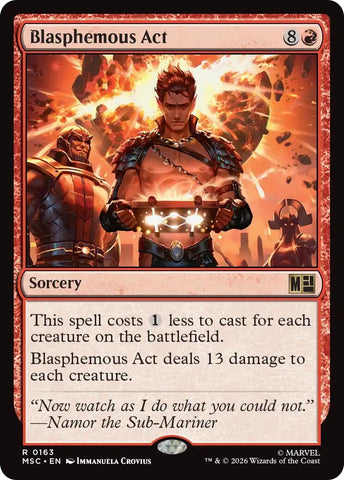 Image for Blasphemous Act (Surge Foil) (163) [Commander: Marvel Super Heroes] (MSC) - Magic: The Gathering