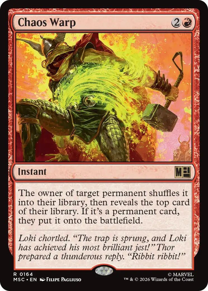 Image for Chaos Warp (Surge Foil) (164) [Commander: Marvel Super Heroes] (MSC) - Magic: The Gathering