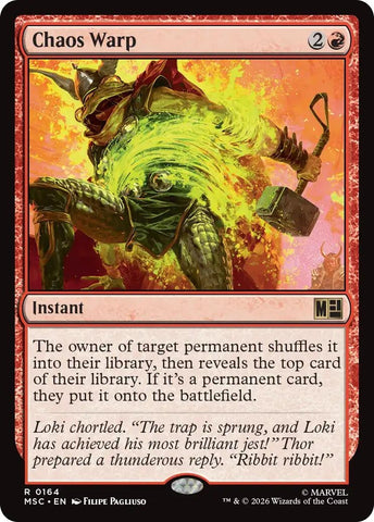 Image for Chaos Warp (Surge Foil) (164) [Commander: Marvel Super Heroes] (MSC) - Magic: The Gathering