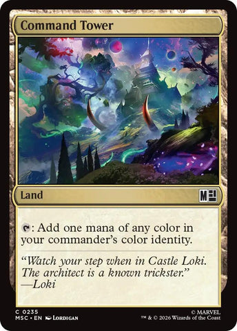 Image for Command Tower (0235) (Surge Foil) (235) [Commander: Marvel Super Heroes] (MSC) - Magic: The Gathering