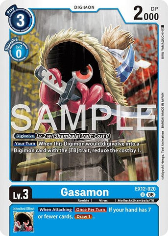 Image for Gasamon (EX12-020 U) [Digital World Shambala] (EX-12) - Digimon Card Game