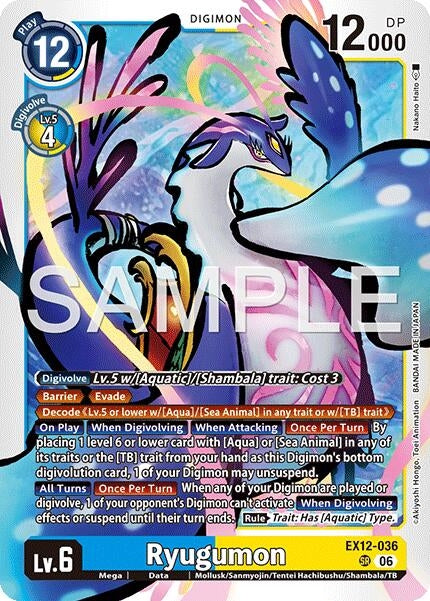 Image for Ryugumon (EX12-036 SR) [Digital World Shambala] (EX-12) - Digimon Card Game
