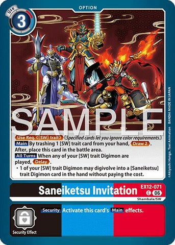 Image for Saneiketsu Invitation (EX12-071 C) [Digital World Shambala] (EX-12) - Digimon Card Game