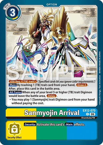 Image for Sanmyojin Arrival (EX12-070 C) [Digital World Shambala] (EX-12) - Digimon Card Game