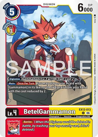 Image for BetelGammamon (EX12-013 C) [Digital World Shambala] (EX-12) - Digimon Card Game