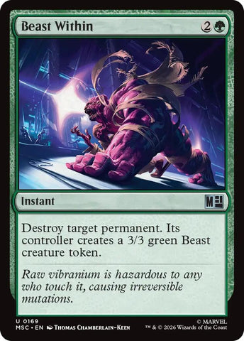Image for Beast Within (Surge Foil) (169) [Commander: Marvel Super Heroes] (MSC) - Magic: The Gathering