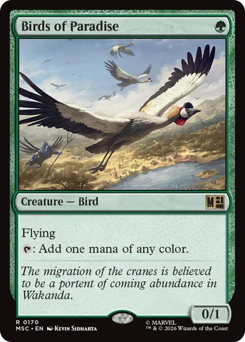 Image for Birds of Paradise (Surge Foil) (170) [Commander: Marvel Super Heroes] (MSC) - Magic: The Gathering