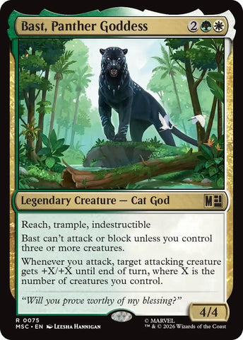 Image for Bast, Panther Goddess (Surge Foil) (75) [Commander: Marvel Super Heroes] (MSC) - Magic: The Gathering