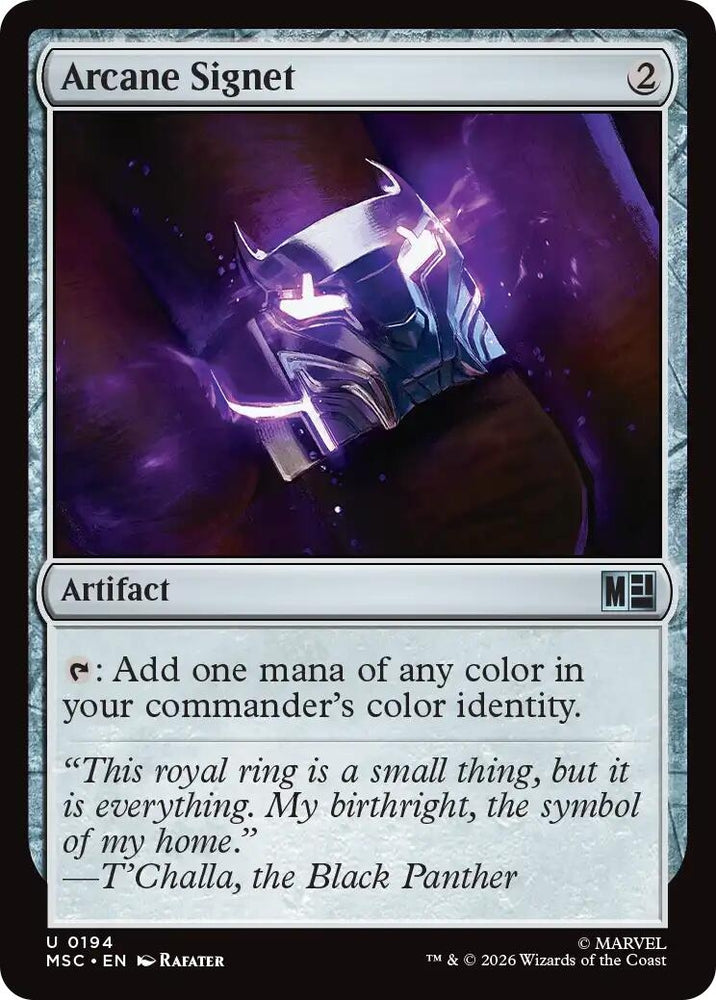 Image for Arcane Signet (0194) (Surge Foil) (194) [Commander: Marvel Super Heroes] (MSC) - Magic: The Gathering