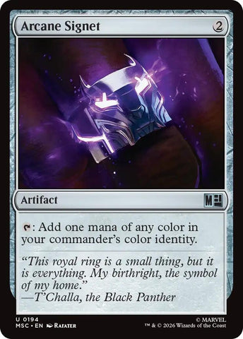 Image for Arcane Signet (0194) (Surge Foil) (194) [Commander: Marvel Super Heroes] (MSC) - Magic: The Gathering