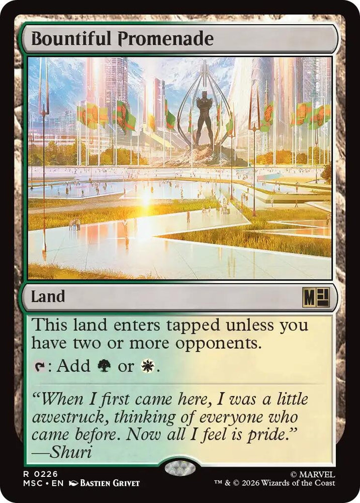 Image for Bountiful Promenade (Surge Foil) (226) [Commander: Marvel Super Heroes] (MSC) - Magic: The Gathering