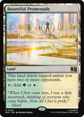 Image for Bountiful Promenade (Surge Foil) (226) [Commander: Marvel Super Heroes] (MSC) - Magic: The Gathering