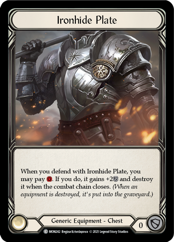 Ironhide Plate [MON242-CF] (Monarch) 1st Edition Cold Foil