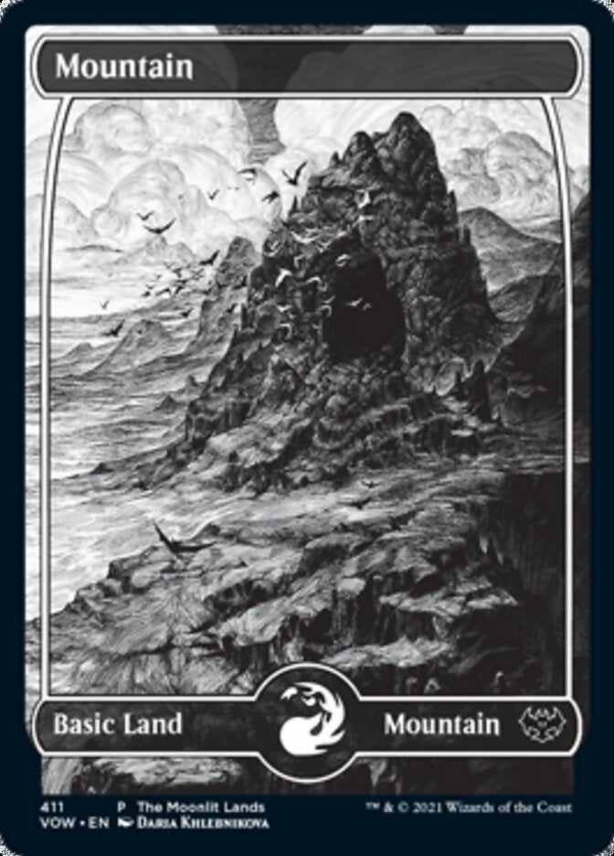 Mountain (The Moonlit Lands) (Foil Etched) [Innistrad: Crimson Vow]