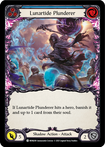 Lunartide Plunderer (Blue) [MON208-RF] (Monarch) 1st Edition Rainbow Foil