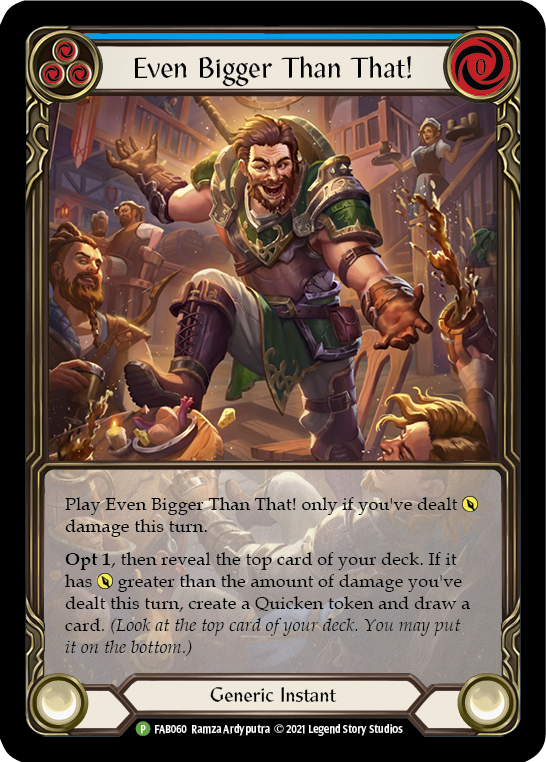 Even Bigger Than That (Blue) [FAB060] (Promo) Rainbow Foil
