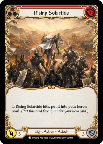 Rising Solartide (Red) [MON078-RF] (Monarch) 1st Edition Rainbow Foil