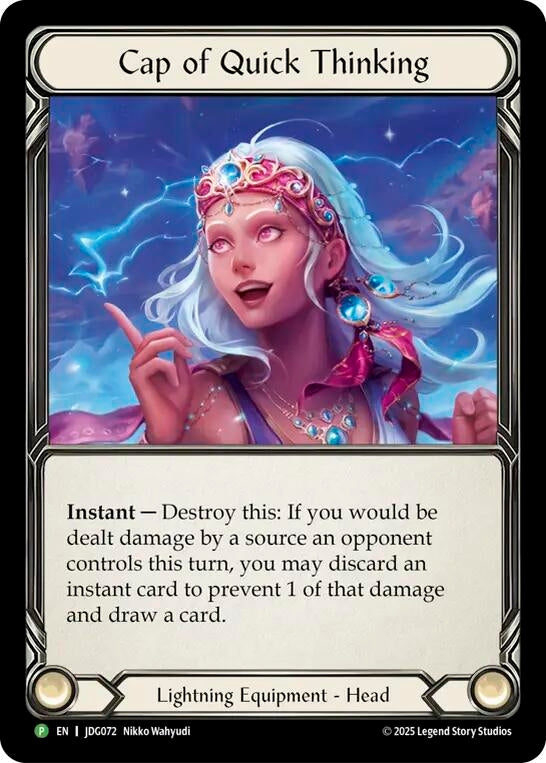 Image for Cap of Quick Thinking - JDG072 (JDG072) [Flesh and Blood: Promo Cards] (PR) - Flesh and Blood TCG