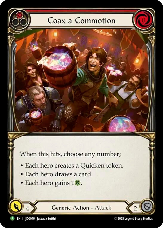 Image for Coax a Commotion - JDG076 (JDG076) [Flesh and Blood: Promo Cards] (PR) - Flesh and Blood TCG
