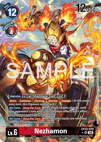 Image for Nezhamon (Alternate Art) (EX12-019 SR) [Digital World Shambala] (EX-12) - Digimon Card Game