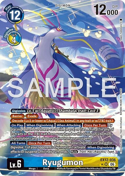 Image for Ryugumon (Alternate Art) (EX12-036 SR) [Digital World Shambala] (EX-12) - Digimon Card Game