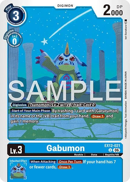 Image for Gabumon (EX12-021 U) [Digital World Shambala] (EX-12) - Digimon Card Game