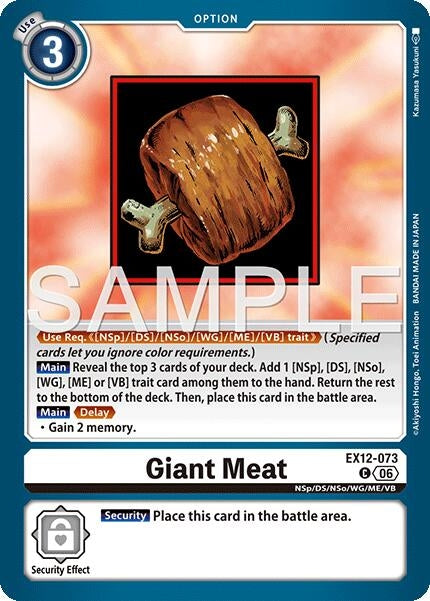 Image for Giant Meat (EX12-073 C) [Digital World Shambala] (EX-12) - Digimon Card Game