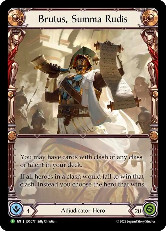 Image for Brutus, Summa Rudis - JDG077 (JDG0077) [Flesh and Blood: Promo Cards] (PR) - Flesh and Blood TCG
