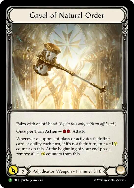 Image for Gavel of Natural Order - JDG084 (JDG084) [Flesh and Blood: Promo Cards] (PR) - Flesh and Blood TCG