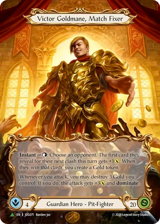 Image for Victor Goldmane, Match Fixer (Marvel) - JDG071 (JDG071) [Flesh and Blood: Promo Cards] (PR) - Flesh and Blood TCG
