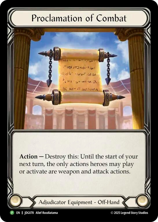 Image for Proclamation of Combat - JDG078 (JDG078) [Flesh and Blood: Promo Cards] (PR) - Flesh and Blood TCG
