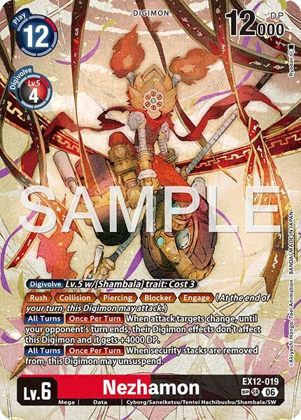 Image for Nezhamon (SP) (EX12-019 SR) [Digital World Shambala] (EX-12) - Digimon Card Game