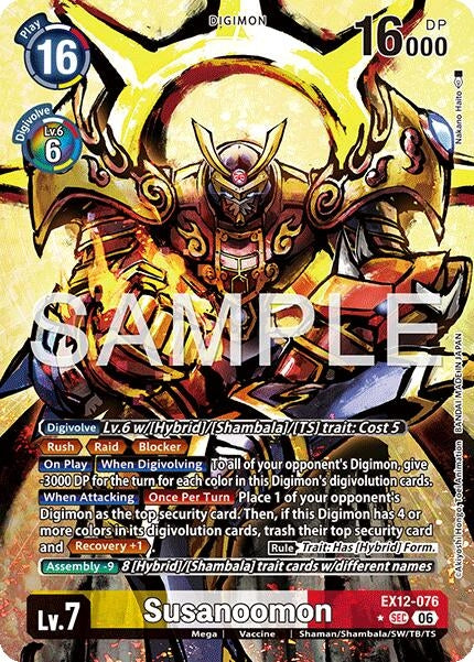 Image for Susanoomon (Alternate Art) (EX12-076 SEC) [Digital World Shambala] (EX-12) - Digimon Card Game