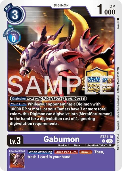 Image for Gabumon (World Championship 26–27 Regionals Season 2) (ST21-10 R) [Starter Deck 21: Hero of Hope] (ST-21) - Digimon Card Game