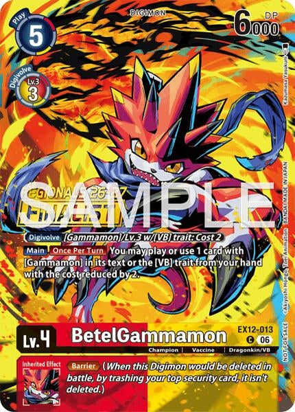 Image for BetelGammamon (Regionals 26-27 Season 2 Finalist) (EX12-013 C) [Digital World Shambala] (EX-12) - Digimon Card Game