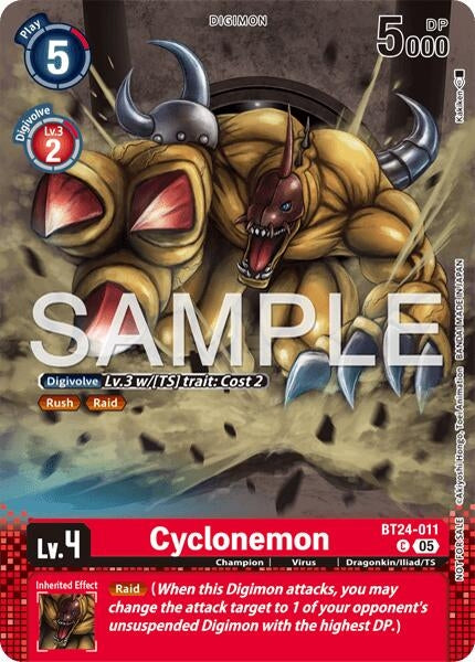 Image for Cyclonemon (Event Pack 10) (BT24-011 C) [Time Stranger] (BT-24) - Digimon Card Game