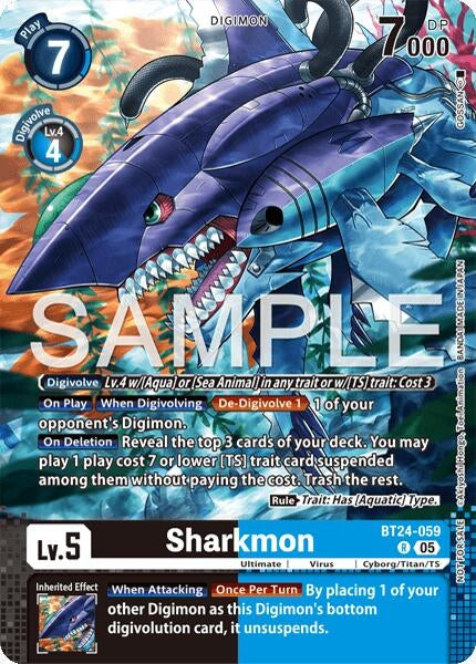 Image for Sharkmon (Event Pack 10) (BT24-059 R) [Time Stranger] (BT-24) - Digimon Card Game