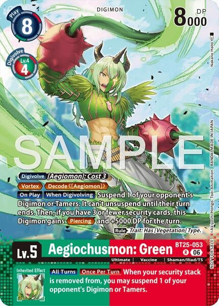Image for Aegiochusmon: Green (Event Pack 10) (BT25-053 R) [Dual Revolution] (BT-25) - Digimon Card Game
