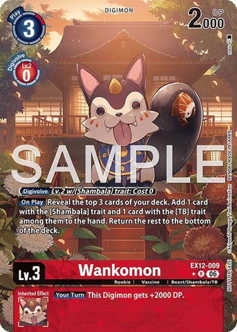 Image for Wankomon (Box Topper) (EX12-009 R) [Digital World Shambala] (EX-12) - Digimon Card Game