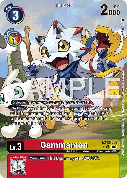 Image for Gammamon (Box Topper) (EX12-007 R) [Digital World Shambala] (EX-12) - Digimon Card Game
